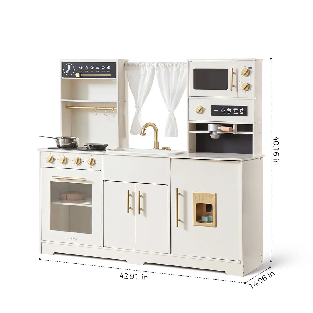 Tiny Land® Water kitchen Cocinita + Refri iconic crema con